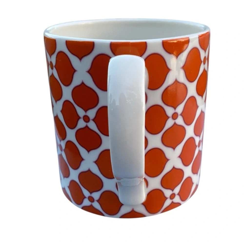 Jonathan Adler Carnaby Orange Floral Mosaic Medallion Mug